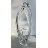 VASO VINTAGE CRISTALLO Vannes Le Chatel CRISTALLERIE VASE FLOWER 64 cm/h ANNI 70