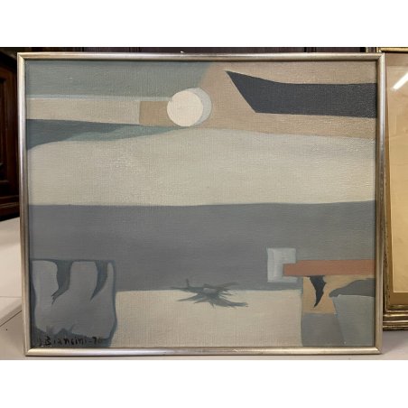 QUADRO DIPINTO OLIO Josuè Biancini ASTRATTO MODERNA CONTEMPORANEA 1978