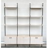 LIBRERIA TERRA CIELO DESIGN ANNI 70 LEGNO OTTONE FERRO LIBRARY VINTAGE SCAFFALE