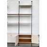 LIBRERIA TERRA CIELO DESIGN ANNI 70 LEGNO OTTONE FERRO LIBRARY VINTAGE SCAFFALE