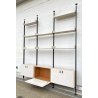 LIBRERIA TERRA CIELO DESIGN ANNI 70 LEGNO OTTONE FERRO LIBRARY VINTAGE SCAFFALE
