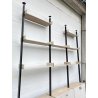 LIBRERIA TERRA CIELO DESIGN ANNI 70 LEGNO OTTONE FERRO LIBRARY VINTAGE SCAFFALE