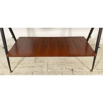 MOBILE BAR DESIGN SILVIO CAVATORTA ANNI 50 VINTAGE SOGGIORNO LEGNO TEAK OTTONE