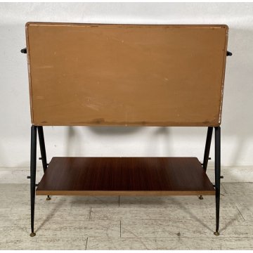 MOBILE BAR DESIGN SILVIO CAVATORTA ANNI 50 VINTAGE SOGGIORNO LEGNO TEAK OTTONE