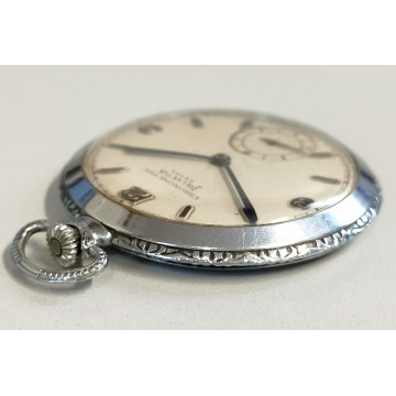ANTICO OROLOGIO TASCA Chronometre HELVETIA Extra + catena OLD POCKET WATCH epoca