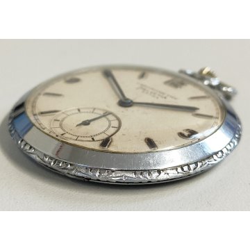 ANTICO OROLOGIO TASCA Chronometre HELVETIA Extra + catena OLD POCKET WATCH epoca