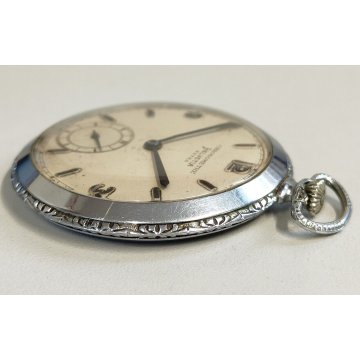 ANTICO OROLOGIO TASCA Chronometre HELVETIA Extra + catena OLD POCKET WATCH epoca