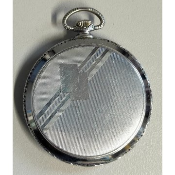 ANTICO OROLOGIO TASCA Chronometre HELVETIA Extra + catena OLD POCKET WATCH epoca