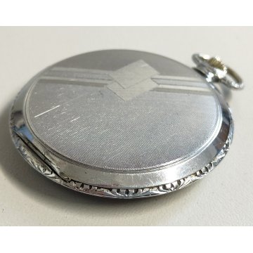 ANTICO OROLOGIO TASCA Chronometre HELVETIA Extra + catena OLD POCKET WATCH epoca