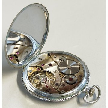 ANTICO OROLOGIO TASCA Chronometre HELVETIA Extra + catena OLD POCKET WATCH epoca