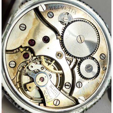 ANTICO OROLOGIO TASCA Chronometre HELVETIA Extra + catena OLD POCKET WATCH epoca