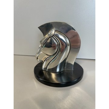 FERMALIBRI CAVALLO PIERRE CARDIN LAMINATI ARGENTO ANNI 80 SILVER HORSE  DESIGN