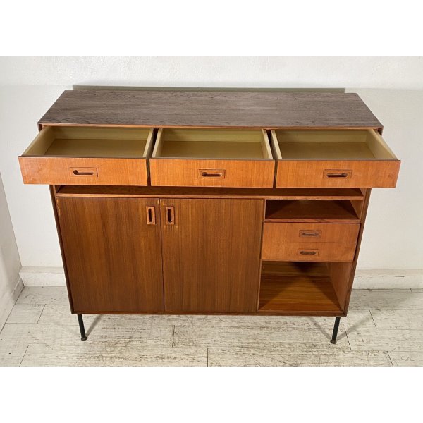 CREDENZA DESIGN DANESE MOBILE ANNI 60 SIDEBOARD VINTAGE LEGNO TEAK DISPENSA  1960