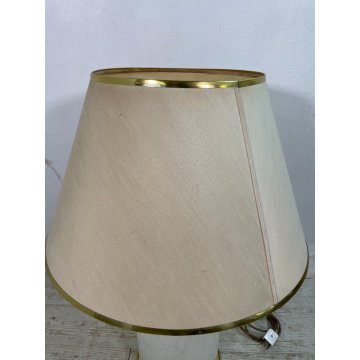 GRANDE LAMPADA MURANO BIANCA TOMMASO BARBI ANNI '70 TAVOLO vintage TABLE LAMP