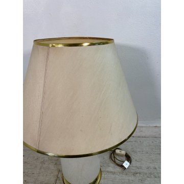 GRANDE LAMPADA MURANO BIANCA TOMMASO BARBI ANNI '70 TAVOLO vintage TABLE LAMP