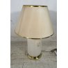 GRANDE LAMPADA MURANO BIANCA TOMMASO BARBI ANNI '70 TAVOLO vintage TABLE LAMP
