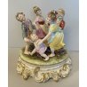 SCULTURA CERAMICA CAPODIMONTE BRUNO MERLI BAMBINI GIROTONDO FIRMATA '40/50