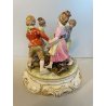 SCULTURA CERAMICA CAPODIMONTE BRUNO MERLI BAMBINI GIROTONDO FIRMATA '40/50