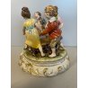 SCULTURA CERAMICA CAPODIMONTE BRUNO MERLI BAMBINI GIROTONDO FIRMATA '40/50