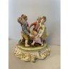 SCULTURA CERAMICA CAPODIMONTE BRUNO MERLI BAMBINI GIROTONDO FIRMATA '40/50