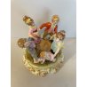 SCULTURA CERAMICA CAPODIMONTE BRUNO MERLI BAMBINI GIROTONDO FIRMATA '40/50