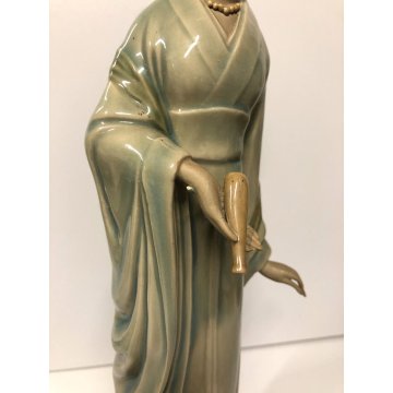 SCULTURA PORCELLANA STATUA FIGURINE DOLL COLLECTION Geisha ARTE ORIENTALE xx sec