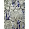 COPPIA APPLIQUE VETRO Murano 2 WALL LAMP SCONCE DESIGN ATTR. Nason Mazzega BLUE
