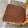 SET 8 SEDIA DESIGN VINTAGE LEGNO SKY BORDEAUX/ROSA ANNI 60/70 SALOTTO 8 CHAIRS