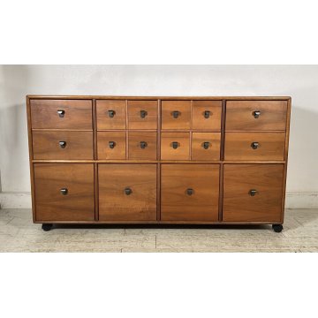 CREDENZA CASSETTIERA DESIGN FABIO LENCI BERNINI 1973 ROTELLE SIDEBOARD ANNI 70