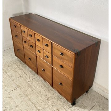 CREDENZA CASSETTIERA DESIGN FABIO LENCI BERNINI 1973 ROTELLE SIDEBOARD ANNI 70