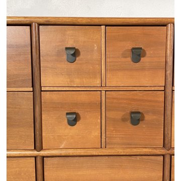 CREDENZA CASSETTIERA DESIGN FABIO LENCI BERNINI 1973 ROTELLE SIDEBOARD ANNI 70