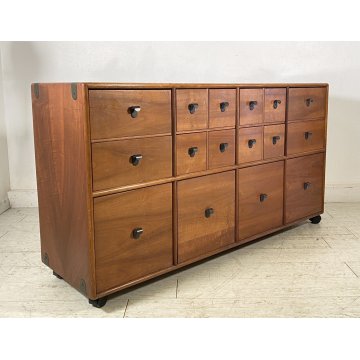 CREDENZA CASSETTIERA DESIGN FABIO LENCI BERNINI 1973 ROTELLE SIDEBOARD ANNI 70