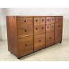 CREDENZA CASSETTIERA DESIGN FABIO LENCI BERNINI 1973 ROTELLE SIDEBOARD ANNI 70