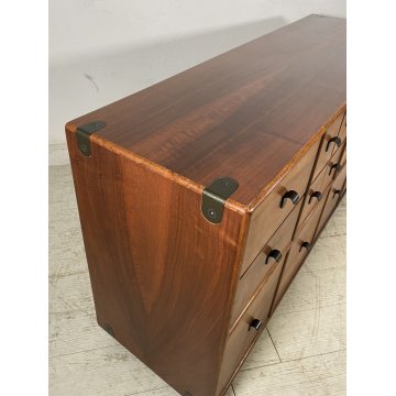 CREDENZA CASSETTIERA DESIGN FABIO LENCI BERNINI 1973 ROTELLE SIDEBOARD ANNI 70