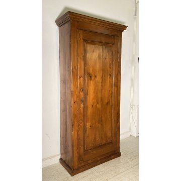 ANTICO PICCOLO ARMADIO ARTE POVERA GUARDAROBA 1800 LEGNO ABETE 1 ANTA RUSTICO