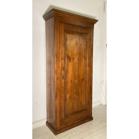 ANTICO PICCOLO ARMADIO ARTE POVERA GUARDAROBA 1800 LEGNO ABETE 1 ANTA RUSTICO