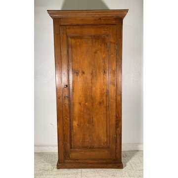 ANTICO PICCOLO ARMADIO ARTE POVERA GUARDAROBA 1800 LEGNO ABETE 1 ANTA RUSTICO