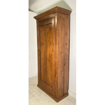 ANTICO PICCOLO ARMADIO ARTE POVERA GUARDAROBA 1800 LEGNO ABETE 1 ANTA RUSTICO