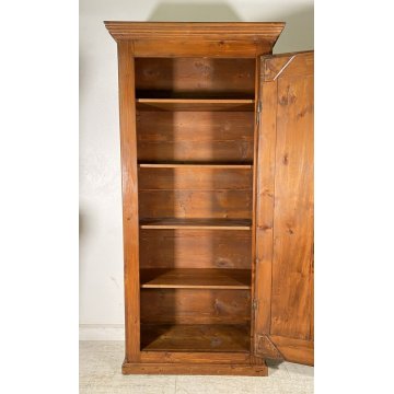 ANTICO PICCOLO ARMADIO ARTE POVERA GUARDAROBA 1800 LEGNO ABETE 1 ANTA RUSTICO