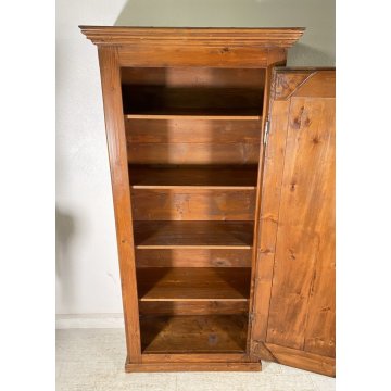 ANTICO PICCOLO ARMADIO ARTE POVERA GUARDAROBA 1800 LEGNO ABETE 1 ANTA RUSTICO