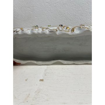 GRANDE CERAMICA CAPODIMONTE LUIGI FABRIS CARROZZA CAVALLI FIRMATA ANNI '40 HORSE