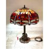 GRANDE LAMPADA TIFFANY TRONCHETTO 72 cm PRIMI 900 LIBELLULE SCRIVANIA TABLE LAMP