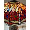 GRANDE LAMPADA TIFFANY TRONCHETTO 72 cm PRIMI 900 LIBELLULE SCRIVANIA TABLE LAMP