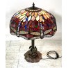 GRANDE LAMPADA TIFFANY TRONCHETTO 72 cm PRIMI 900 LIBELLULE SCRIVANIA TABLE LAMP