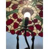 LAMPADA TIFFANY DONNA OTTONE 58 cm PRIMI 900 ROSE SCRIVANIA TABLE LAMP FIORI RED