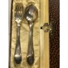 SET 2 POSATE ARGENTATE VINTAGE LUXURY CURTLERY ERCUIS FRANCE DESIGN Liberty '900