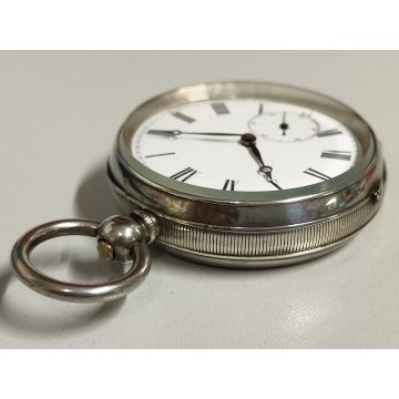 ANTICO OROLOGIO TASCA ARGENTO 935 epoca 900 TASCHINO Old Pocket Watch CARROZZA