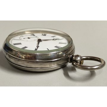 ANTICO OROLOGIO TASCA ARGENTO 935 epoca 900 TASCHINO Old Pocket Watch CARROZZA