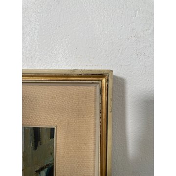 ANTICO QUADRO DIPINTO OLIO TELA Pino Pessina Da Castanedo PAESAGGIO LAGO D'ORTA