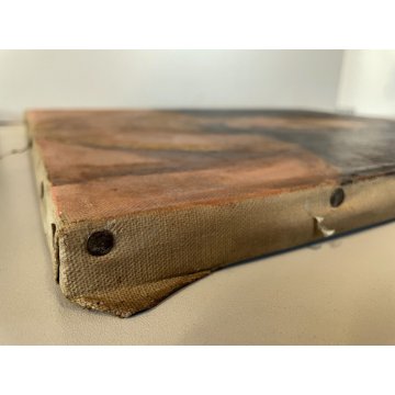 ANTICO DIPINTO OLIO TELA R. Burzio Tartara RITRATTO GIOVANE DONNA FANCIULLA '800